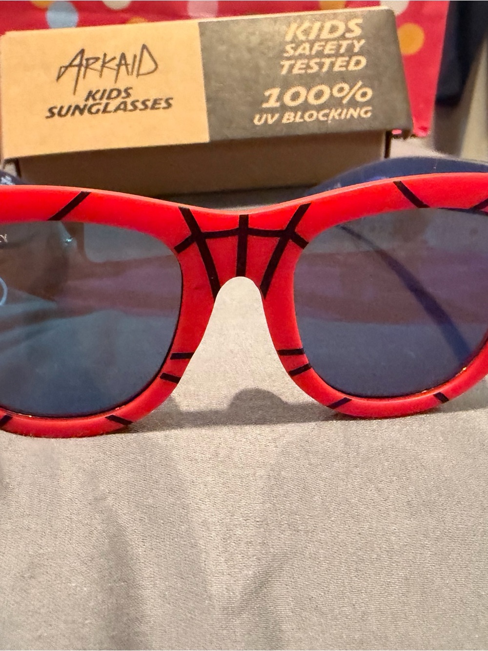 Marvel Red and Black Spiderweb Kids Sunglasses